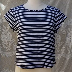Nautica Navy & White Top, Keyhole back, Cap Sleeves XXL